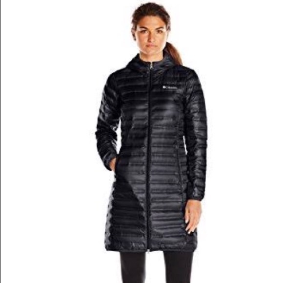 columbia long down jacket